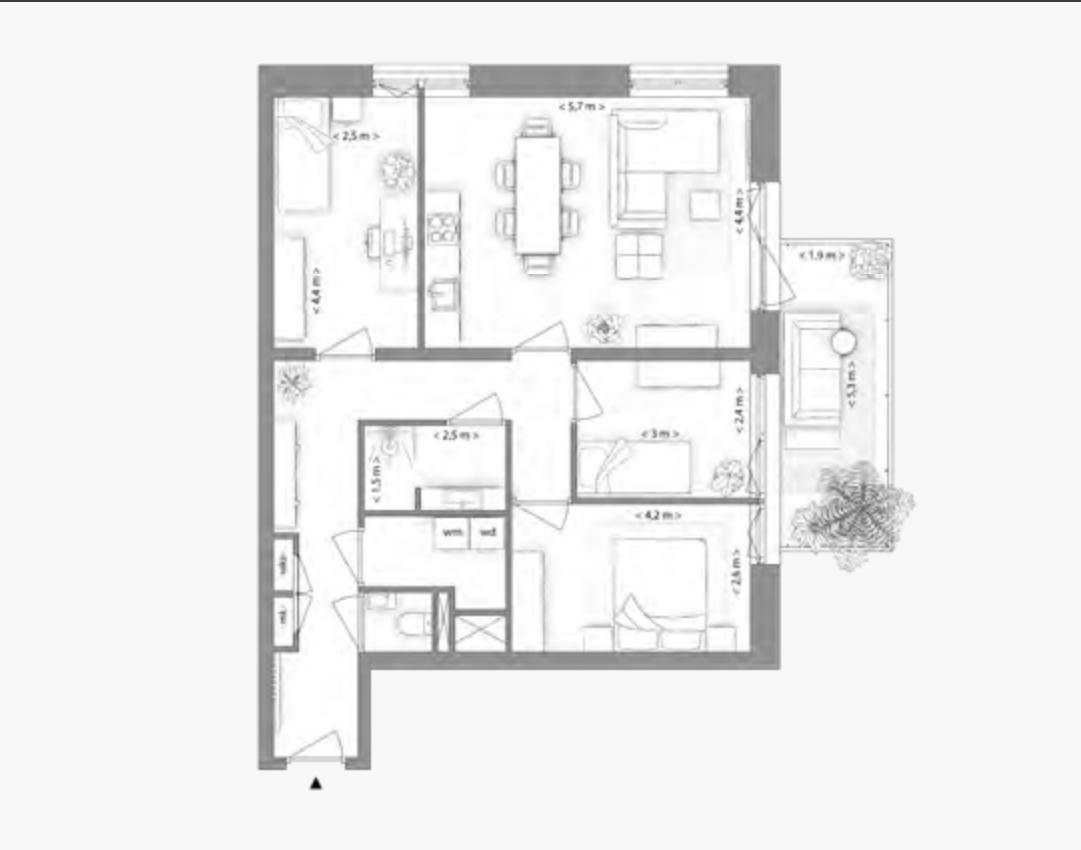 Type K appartement | Kavels 3.1.5, 3.2.5, 3.3.5, 3.4.5 | Nieuw Bergen Eindhoven | Gebouw: BLUE | Nieuwbouw schilderwerk | Schilder Eindhoven