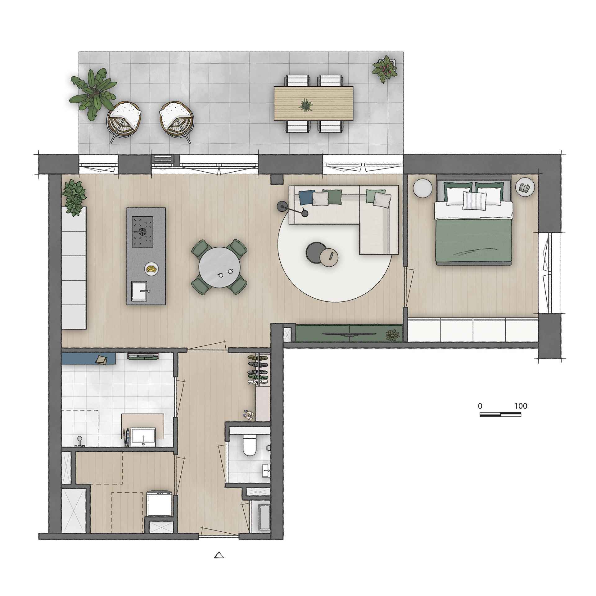 Type C1 appartement | Bouwnummer C0.06 | Genderkwartier Veldhoven | Gebouw: SONATE | Nieuwbouw schilderwerk | Schilder Veldhoven