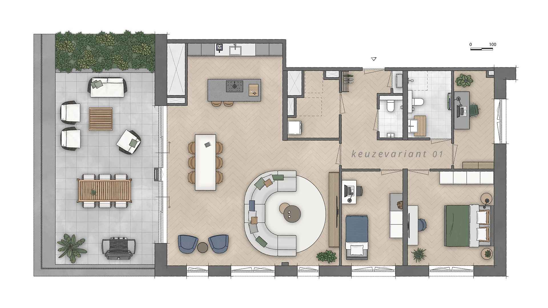 Type F appartement | Bouwnummer C7.01 | Genderkwartier Veldhoven | Gebouw: SONATE | Nieuwbouw schilderwerk | Schilder Veldhoven