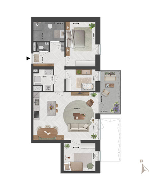 Blok B2 appartementen | Bouwnummers 65, 69, 73, 77, 81, 85 | De poort van Deurne | Nieuwbouw schilderwerk | Schilder Deurne