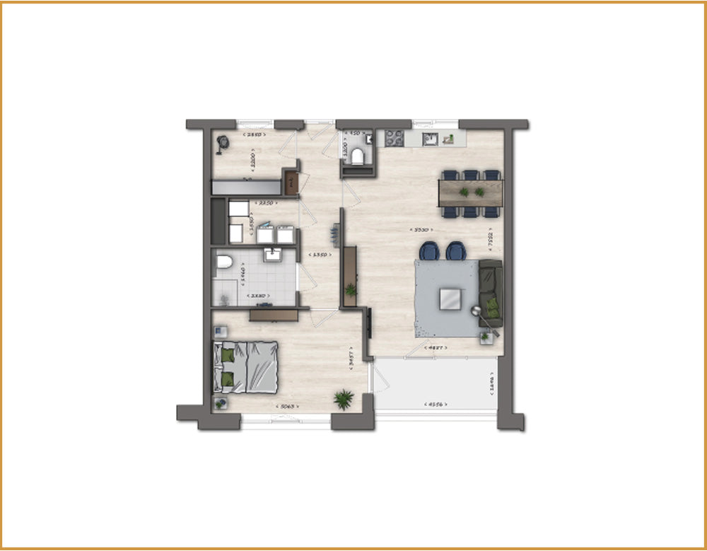 TYPE 2 appartement | Entrada Geldrop | Kavels 0.2, 1.2,2.2 &3.2 | Nieuwbouw schilderwerk | Schilder Geldrop