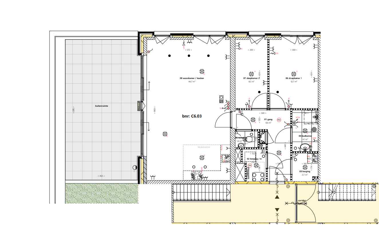 Type A1 appartement | Bouwnummer C6.03 | Genderkwartier Veldhoven | Gebouw: SONATE | Nieuwbouw schilderwerk | Schilder Veldhoven