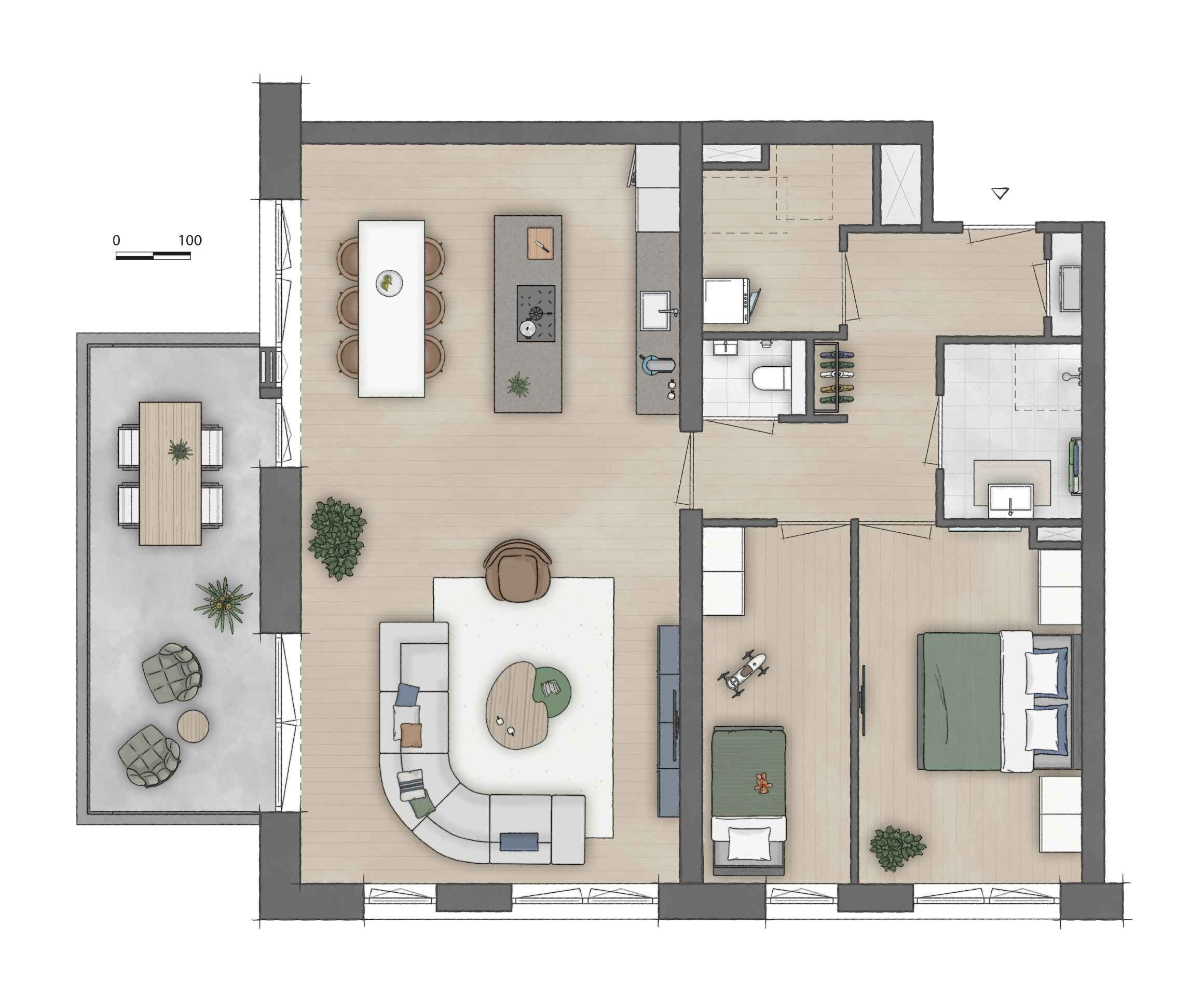Type Bsp appartement | Bouwnummers C0.03, C1.03, C2.03, C3.03, C4.03 | Genderkwartier Veldhoven | Gebouw: SONATE | Nieuwbouw schilderwerk | Schilder Veldhoven