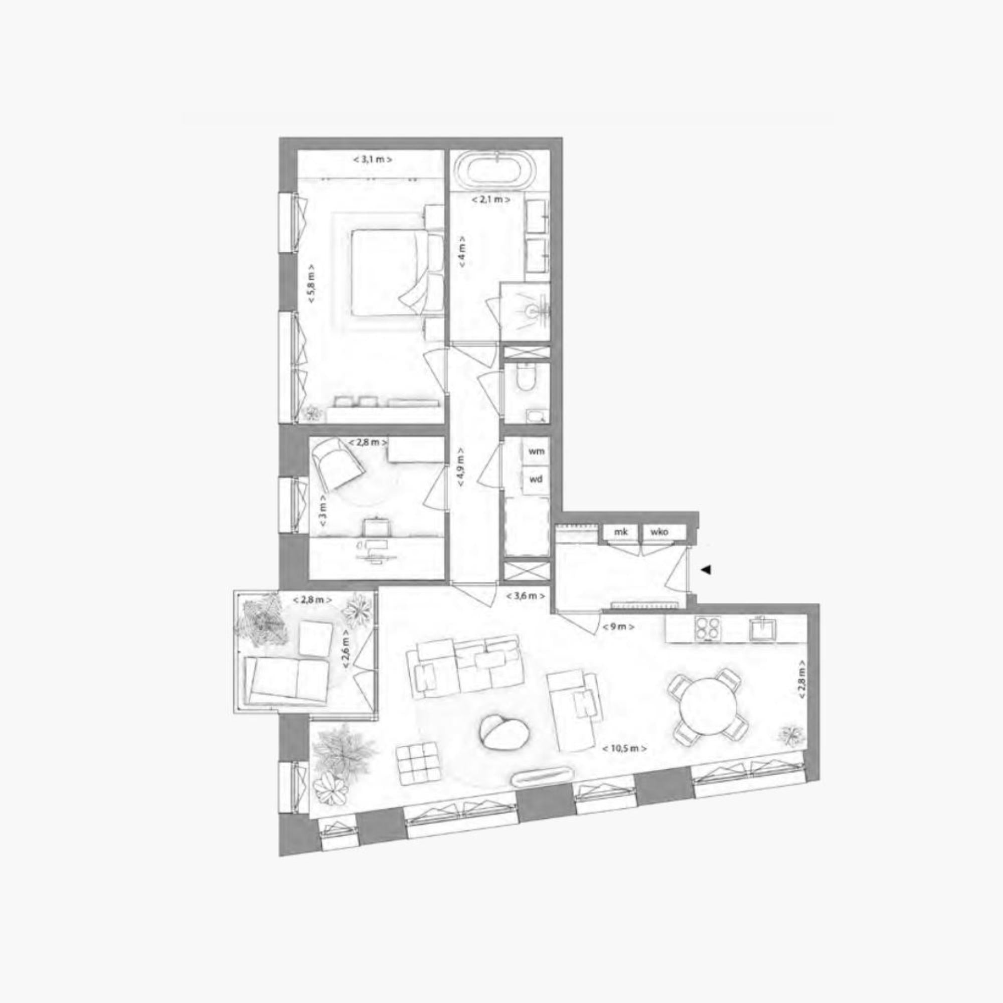 Type G appartement | Kavel 2.2.4 | Nieuw Bergen Eindhoven | Gebouw: VIOLET | Nieuwbouw schilderwerk | Schilder Eindhoven