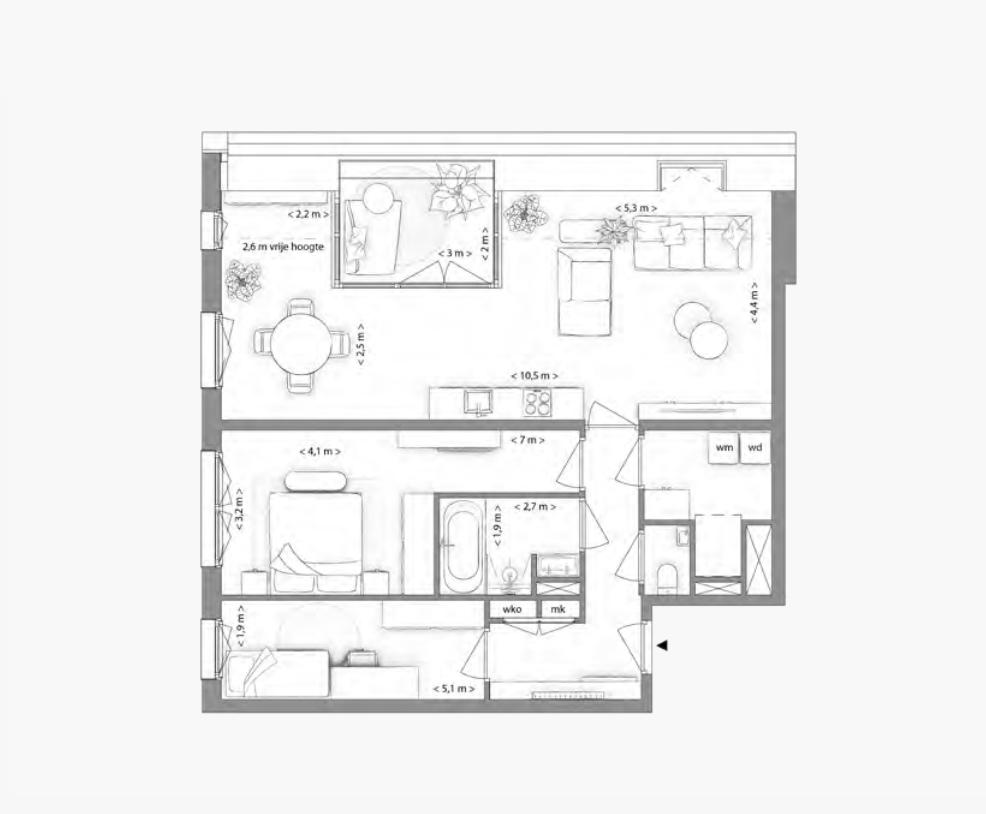 Type G appartement | Kavel 2.5.1 | Nieuw Bergen Eindhoven | Gebouw: VIOLET | Nieuwbouw schilderwerk | Schilder Eindhoven