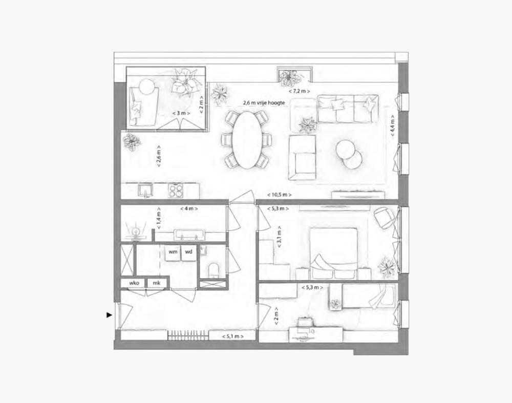 Type G appartement | Kavel 2.5.2 | Nieuw Bergen Eindhoven | Gebouw: VIOLET | Nieuwbouw schilderwerk | Schilder Eindhoven