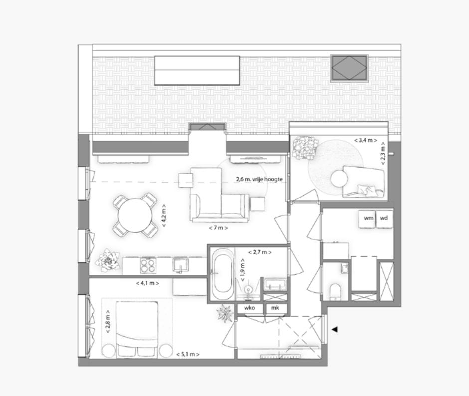 Type G appartement | Kavel 2.6.1 | Nieuw Bergen Eindhoven | Gebouw: VIOLET | Nieuwbouw schilderwerk | Schilder Eindhoven