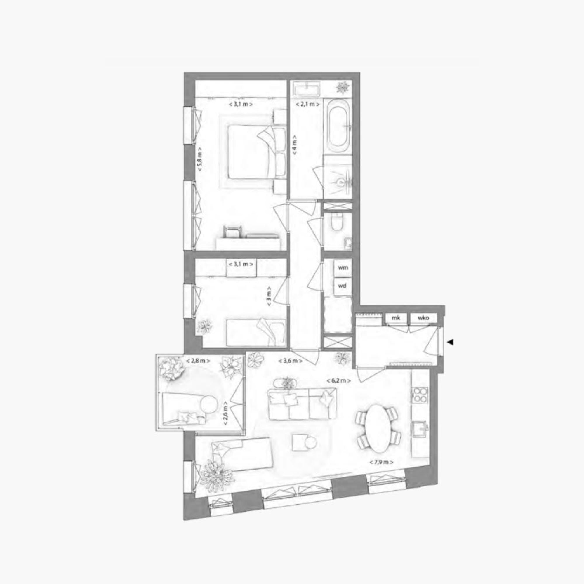 Type G appartement | Kavel 2.6.4 | Nieuw Bergen Eindhoven | Gebouw: VIOLET | Nieuwbouw schilderwerk | Schilder Eindhoven