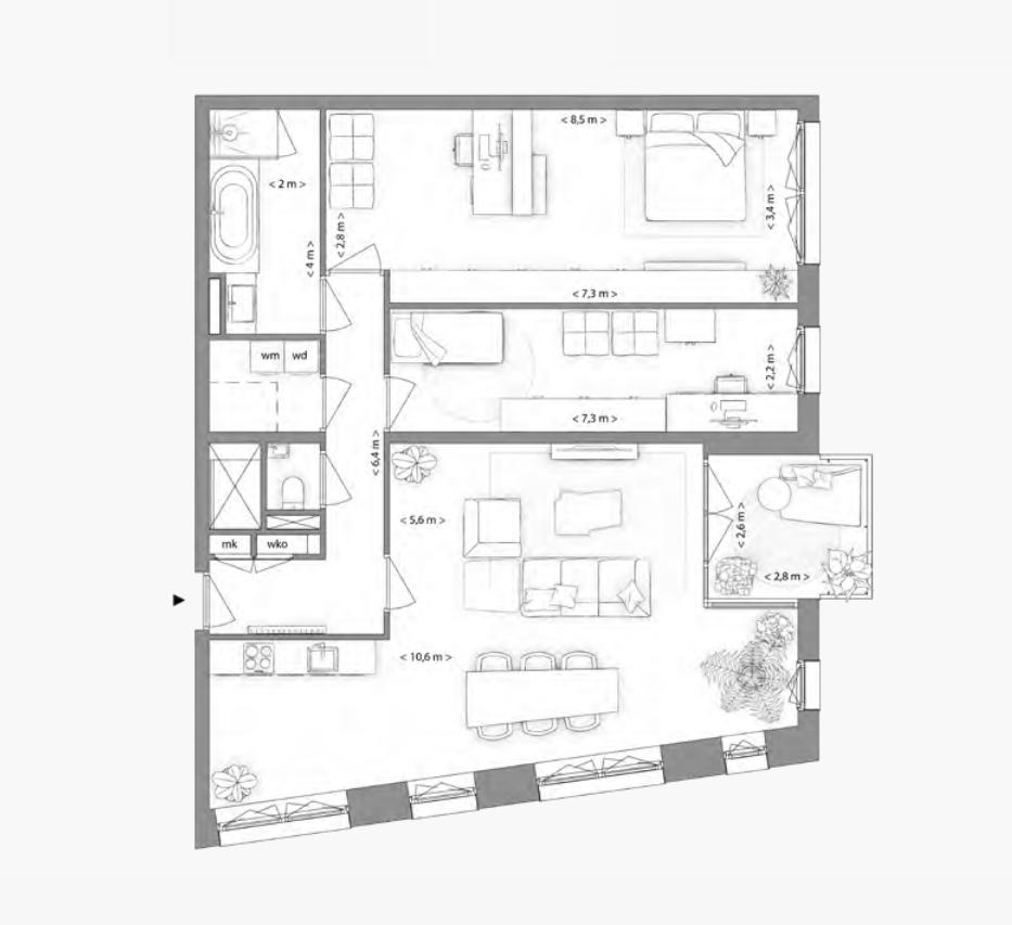 Type H appartement | Kavel 2.1.3 | Nieuw Bergen Eindhoven | Gebouw: VIOLET | Nieuwbouw schilderwerk | Schilder Eindhoven