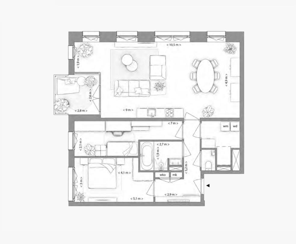 Type H appartement | Kavel 2.4.1 | Nieuw Bergen Eindhoven | Gebouw: VIOLET | Nieuwbouw schilderwerk | Schilder Eindhoven