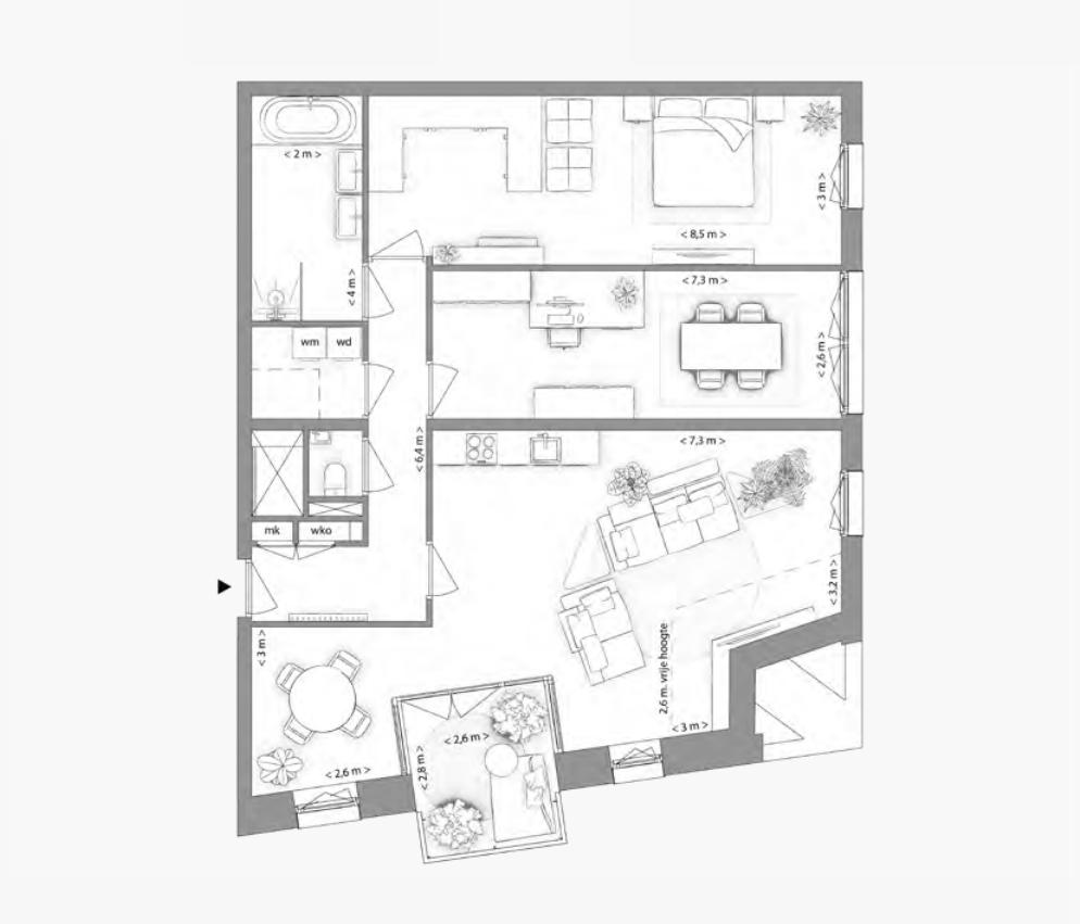 Type H appartement | Kavel 2.4.3 | Nieuw Bergen Eindhoven | Gebouw: VIOLET | Nieuwbouw schilderwerk | Schilder Eindhoven