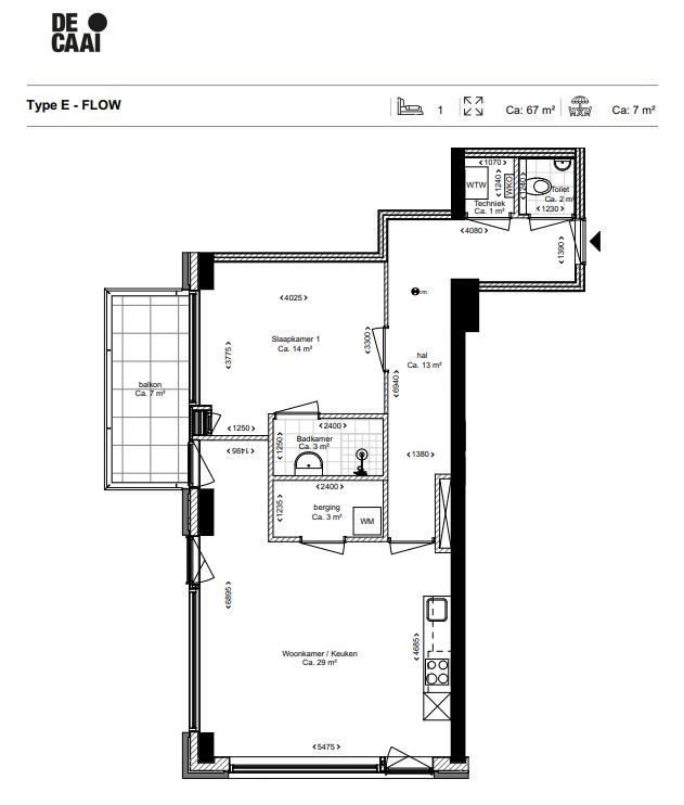 TYPE E appartement | De Caai Eindhoven | Gebouw: FLOW | Nieuwbouw schilderwerk | Schilder Eindhoven