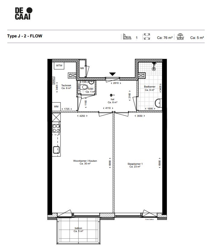 TYPE J appartement | De Caai Eindhoven | Gebouw: FLOW | Nieuwbouw schilderwerk | Schilder Eindhoven