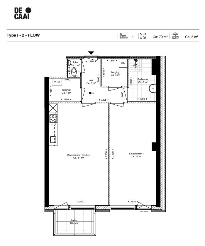 TYPE i (I) appartement | De Caai Eindhoven | Gebouw: FLOW | Nieuwbouw schilderwerk | Schilder Eindhoven