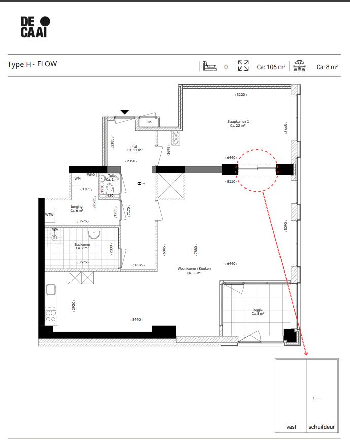TYPE H appartement | De Caai Eindhoven | Gebouw: FLOW | Nieuwbouw schilderwerk | Schilder Eindhoven
