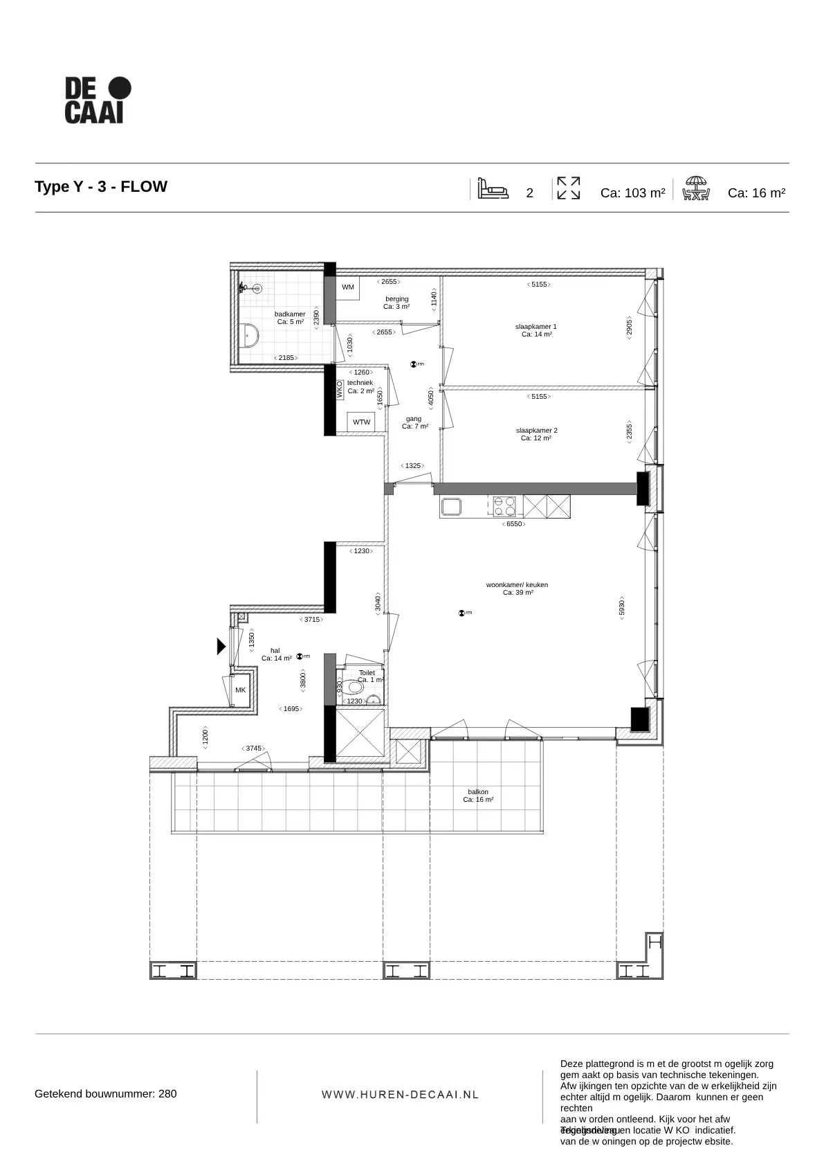 TYPE Y - 1 - 2 - 3 appartement | De Caai Eindhoven | Gebouw: FLOW | Nieuwbouw schilderwerk | Schilder Eindhoven