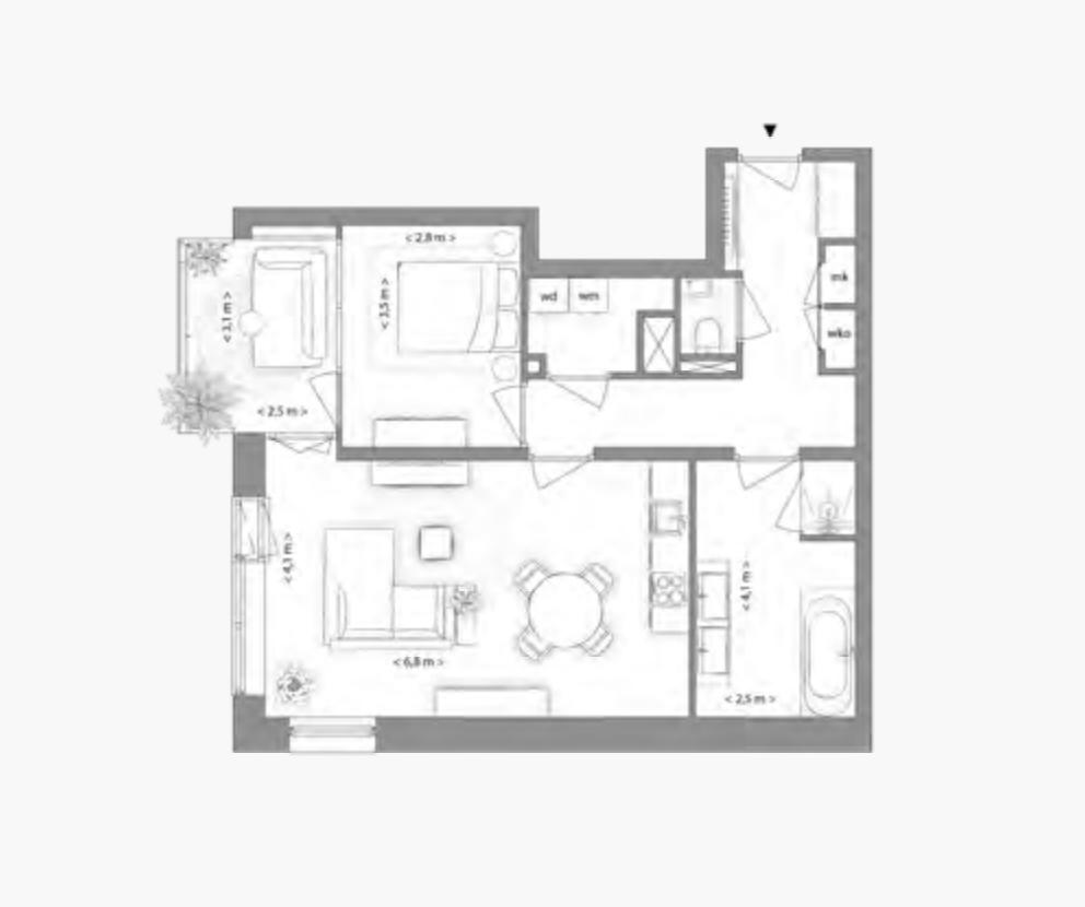 Type K appartement  | Kavels 3.1.1, 3.2.1, 3.3.1, 3.4.1 | Nieuw Bergen Eindhoven | Gebouw: BLUE | Nieuwbouw schilderwerk | Schilder Eindhoven