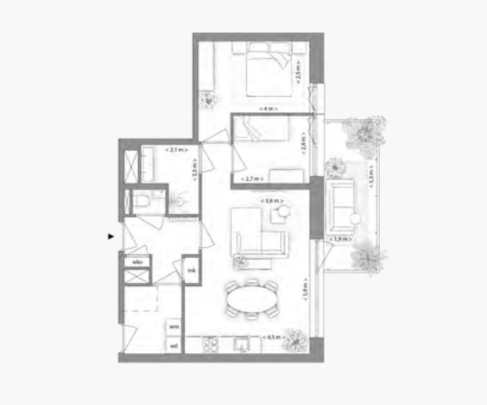 Type L appartement  | Kavels 3.1.6, 3.2.6, 3.3.6, 3.4.6 | Nieuw Bergen Eindhoven | Gebouw: BLUE | Nieuwbouw schilderwerk | Schilder Eindhoven