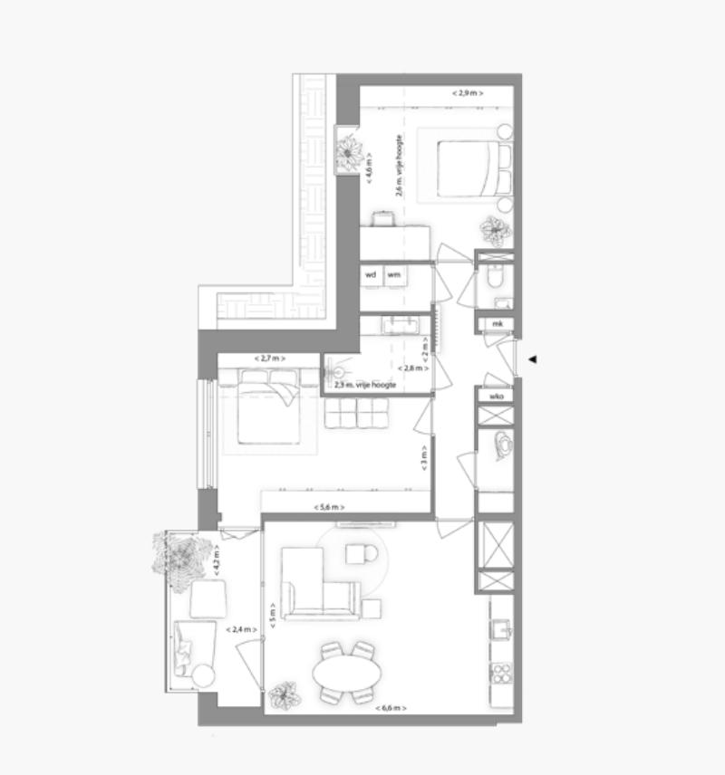 Type N appartement  | Kavel 3.5.2 | Nieuw Bergen Eindhoven | Gebouw: BLUE | Nieuwbouw schilderwerk | Schilder Eindhoven