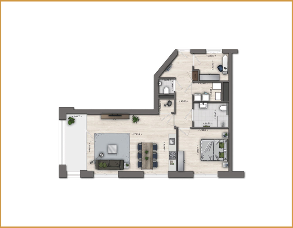 TYPE 1 appartement | Entrada Geldrop | Kavels 0.1, 1.1,2.1 &3.1 | Nieuwbouw schilderwerk | Schilder Geldrop
